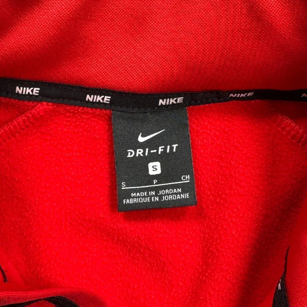Nike Golf Sweatshirt Mens Small Red Dri-FIT Quarter Zip‎ Pullover Jacket